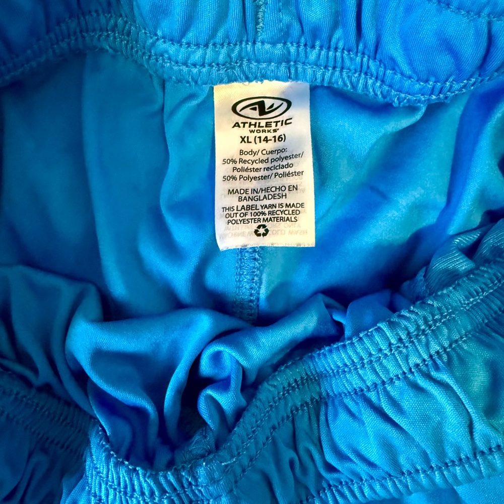 Athletic Works Kids Vibrant Blue Athletic Shorts XL 14-16 - Picture 3 of 5